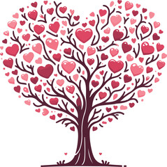 tree with hearts