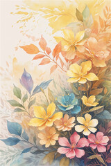 Obraz premium Vibrant Floral Bouquet in Warm Pastel Tones