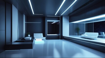 modern office corridor