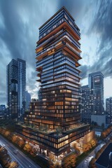 Fototapeta premium Exterior High Rise Building