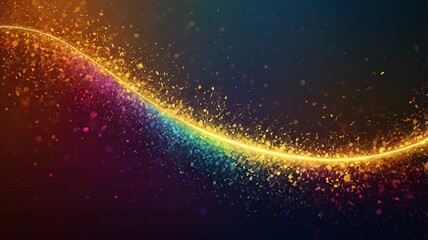 Obraz premium Granater Ai Abstract colorful wave background with sparkles, perfect for adding a vibrant touch to any design project.