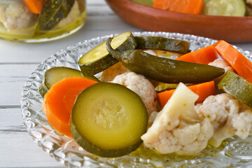 メキシコの野菜のエスカベーチェ 
Escabeche,Mexican Pickled Vegetables（Verduras en escabeche,Escabeche de verduras)
