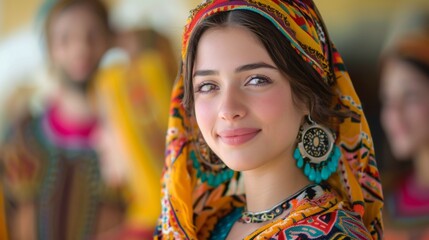 Fototapeta premium The Charm of Color in Traditional Clothing 