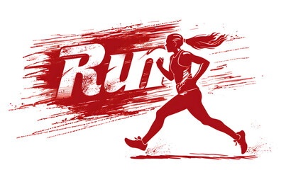 Obraz premium running athlete training