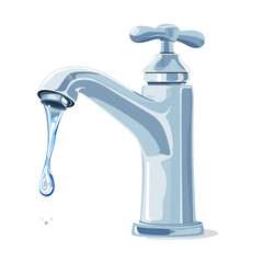 Water tap cartoon vector