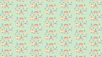 Seamless Floral Vector Pattern with Pastel Colors.