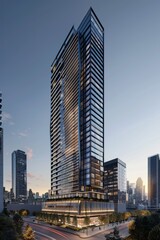 Fototapeta premium Exterior High Rise Building
