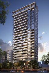 Naklejka premium Exterior High Rise Building