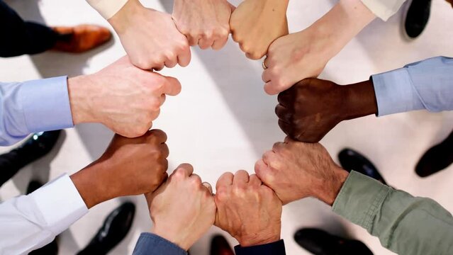 Diverse Multicultural Hand Stack In Circle