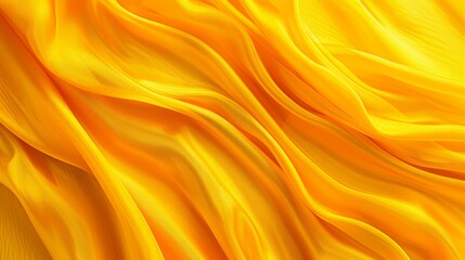 Obraz premium A close-up of a yellow fabric displays a lengthy, wavy pattern, both at the top and bottom, subtly draped
