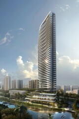 Naklejka premium Exterior High Rise Building