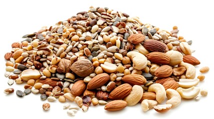 Fototapeta premium A group of different types of nuts