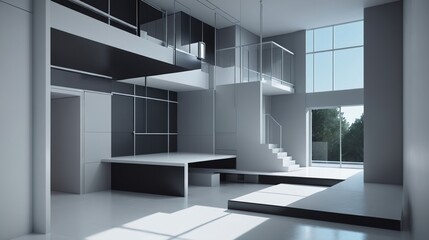 Fototapeta premium 3d render of a modern house