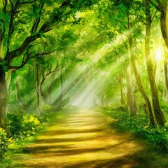 Obraz premium Beautiful autumn landscape with. Colorful foliage in the park. Falling leaves natural background