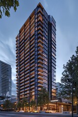 Fototapeta premium Exterior High Rise Building