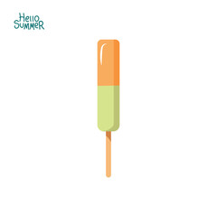 delicious ice cream vector illustration. summer theme