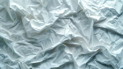 Fototapeta premium Moist Wrinkled White Paper Canvas