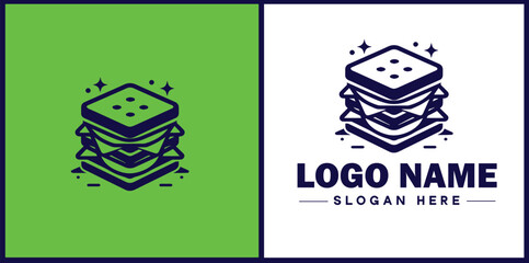 sandwich icon Sub Hoagie Grinder flat logo sign symbol editable vector