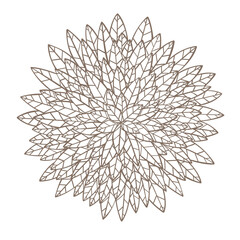 Abstract doodle mandalas illustration for decoration on nature and floral concept.