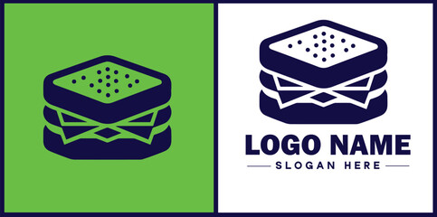 sandwich icon Sub Hoagie Grinder flat logo sign symbol editable vector