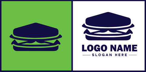 sandwich icon Sub Hoagie Grinder flat logo sign symbol editable vector