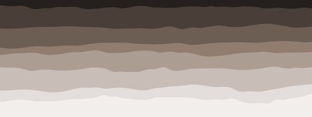 Layered brown soil and rock subsurface. Soil layer cross section