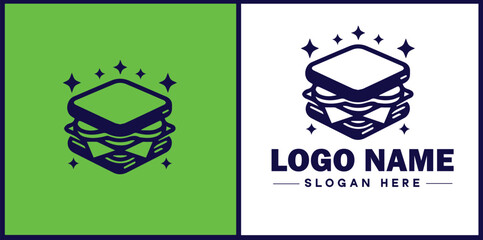 sandwich icon Sub Hoagie Grinder flat logo sign symbol editable vector