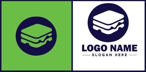 sandwich icon Sub Hoagie Grinder flat logo sign symbol editable vector
