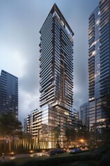 Fototapeta premium Exterior High Rise Building