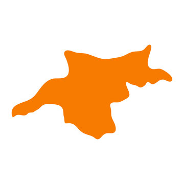 Mongala map in orange color