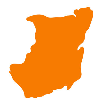 Nord-Kivu map in orange color