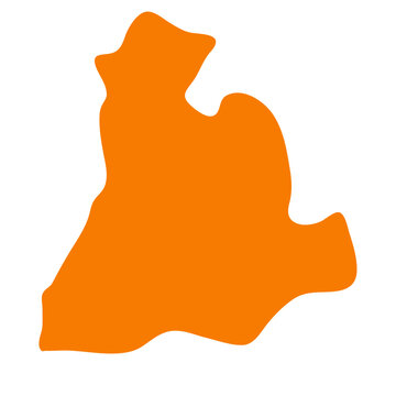 Sud-Ubangi map in orange color