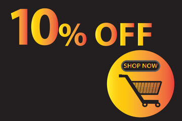 10 Percent Discount, 10% Off Shop Now. Up to 10% Discount Price tag for business promotion poster, banner, sticker, graphic design, icon, logo, sign, social media website coupon vector illustration.