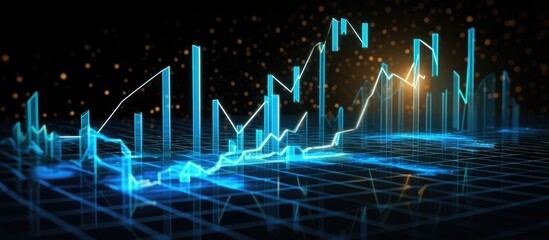 Global economic trend analysis, Business growth and asset investment chart business and Finance Up arrow,  increase development economy of investment income