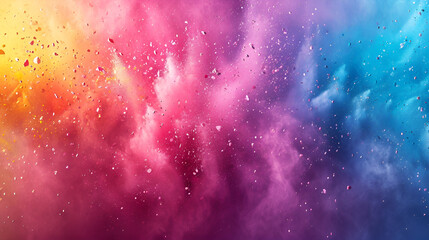 Fototapeta premium Colorful powder being sprayed into the air, creating a vibrant and dynamic visual display.