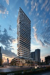 Fototapeta premium Exterior High Rise Building