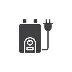 Electric water heater vector icon
