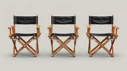 director chair isolated on the white background