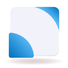 Background in the form of a card hanging in the air. Suitable for designing social media posts. 3 D. Illustration.