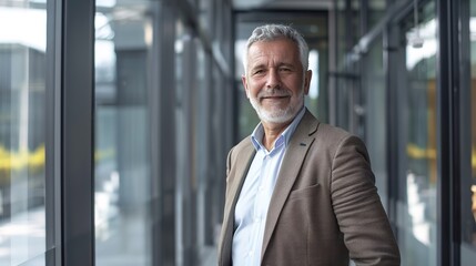 Senior Mature Successful Businessman Consultant






