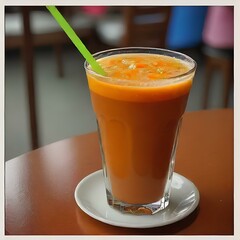 glass of thai tea 