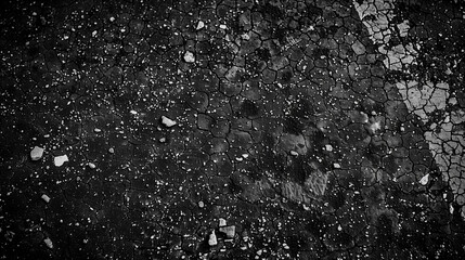 Black asphalt with clearly visible traces of dust and scratches.