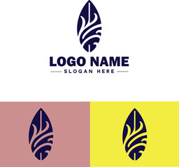 surfboard icon Surfing board Wave board Surf plank flat logo sign symbol editable vector