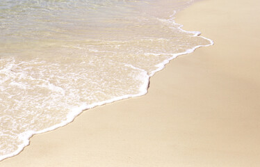 Sand beach with sea. Holiday summer beach