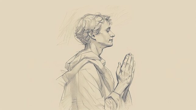 Faith and Courage: 2 Timothy 1 Biblical Illustration Highlighting Timothy's Faith, Gospel on Beige Background with Copyspace