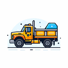 delivery truck isolated white