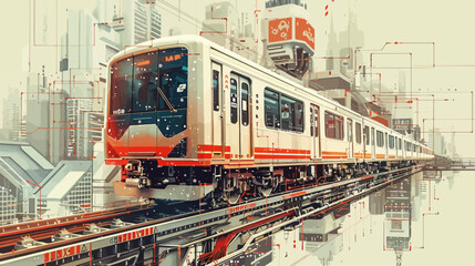 Obraz premium High Speed Train Illustration