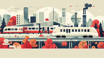 High Speed Train Illustration