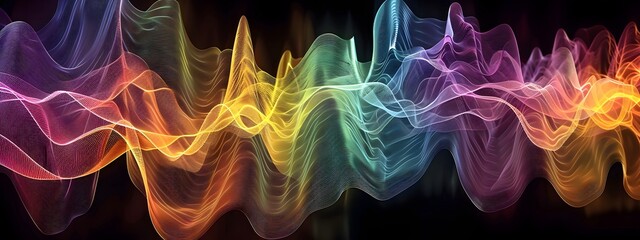 Captivating Fourier Transform Visualization A Mesmerizing Abstract Wave of Energy and Light