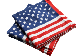 Two folded American flags on top of each other